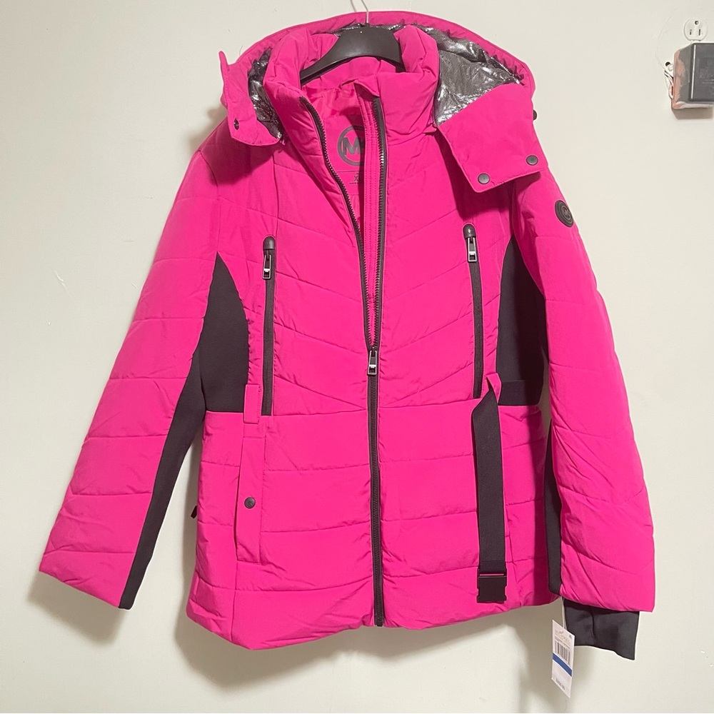 Michael Kors women Fuchsia Puffer Jacket size XL